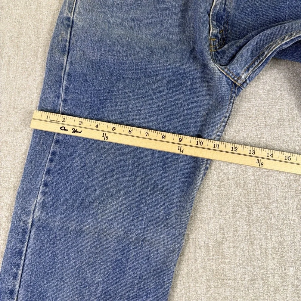 VTG‎ Levis Jeans Men 34 x 30 Straight Leg Medium Wash Red bat wing Made in USA